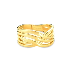 Anel Curvas em Ouro Amarelo 18k