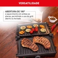 Grill Arno Dual Gnox Inox Com Abertura De 180° 127v