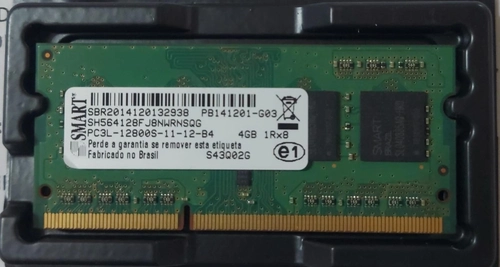 Memória Notebook 4gb ddr3l 1600mhz 1.35v PC3L 12800 SH564128FJ8NWRNSQG - Smart - Seminova