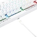 Teclado Óptico Gamer Redragon Magic-Wand PRO RGB Switch Marrom Branco - K587W-RGB-PRO