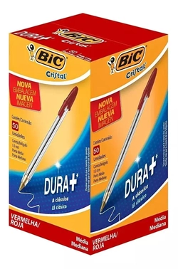 Caneta Esferográfica Bic Cristal 1.0 50 unidades