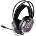 Headset Gamer Satellite GH-553 Com USB 7.1 Para PC - Preto/Transparente