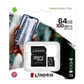 Cartão De Memória Kingston Canvas Select Plus MicroSD 64GB Com Adaptador - SDCS2/64GB