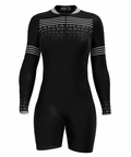Macaquinho de Ciclismo Feminino Malva Negra