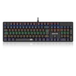 Teclado Gamer Redragon Valheim K608, Full Size, Iluminação Rainbow, Switch Blue, ABNT2, Preto