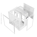 Gabinete Gamer K-Mex Aquario W8KI Cyberpunk Branco - CGW8KIRH002CB0X