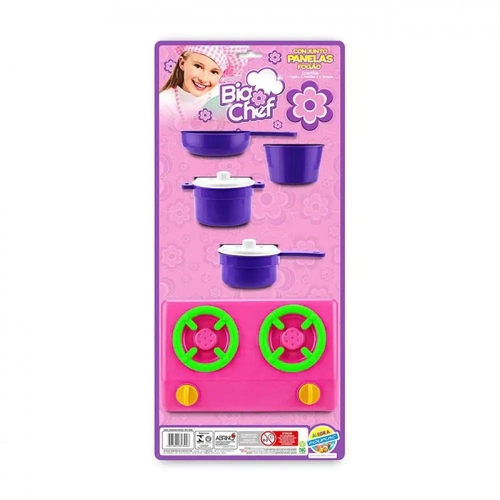 Mini Fogão Infantil com Panelinhas - Poliplac