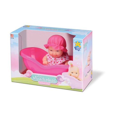 Boneca Mini Miudinhas Banheirinha - Divertoys