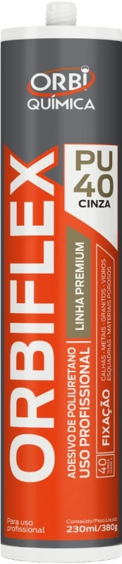 Tubo Pu Cinza Orbi Quimica Orbiflex 380gr 230 Ml