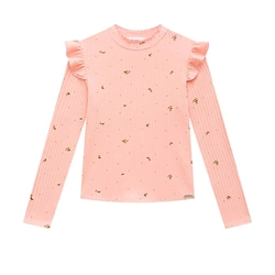 Blusinha Manga Longa Canelada Estampada Somnii - Feminina