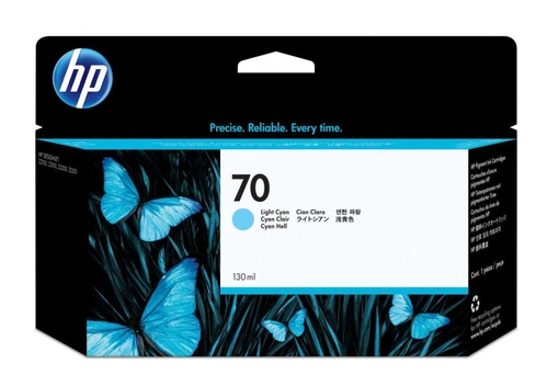 Cartucho De Tinta Hp 70 Ciano Claro Pluk 130 Ml C9390a