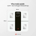 Balança Bioimpedância 25 Análises Corporais Bio Smart Relax Branca