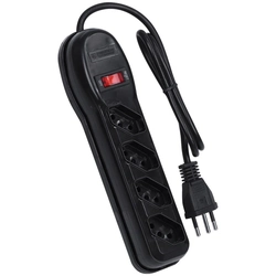 Filtro de Linha 4 Tomadas Pp 0,75mm Comprimento 1mt