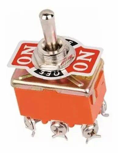 Chave Interruptor Alavanca Kn-1322 15a 250v 6-terminais