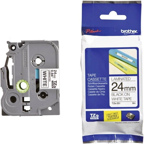 Fita Brother Preto/branco Para Rotuladores Tze251
