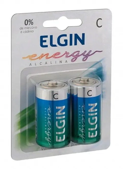 PILHA C ALCALINA CARTELA C/2 - ELGIN