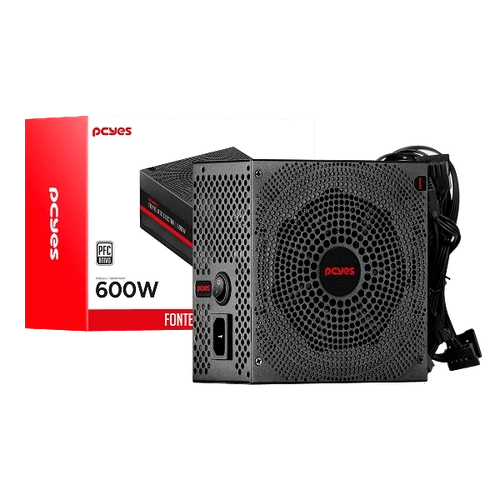 Fonte 600w Pcyes Electra Preto - Elec600w