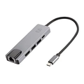 Hub Dock Multilaser Usb Tipo-c 5 Em 1 Com Hdmi 4k, Rj45 Ethernet, Usb 3.0 e Power Delivery 100w