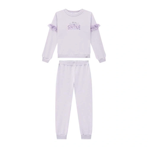 Conjunto Blusa e Calça em Moletinho Felpado Shine Somnii - Feminino