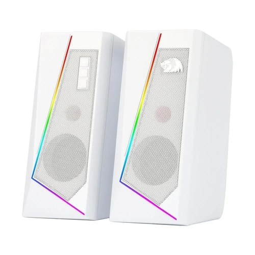 Caixa DE SOM Gamer Redragon Anvil Branco RGB - Gs520w