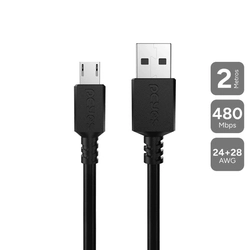 Cabo Micro Usb para Usb a 2.0 - Preto - 2 Metros - Pmuap-2