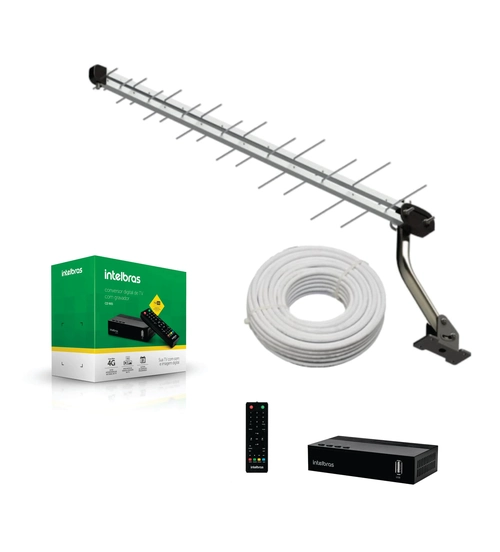 KIT Antena e Conversor digital Intelbras CD 905