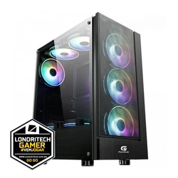 Computador Londritech Amd Ryzen 5 5600, B450M, Memória 8GB, SSD 480GB, Vídeo RX6400, Fonte 600W 80 Plus