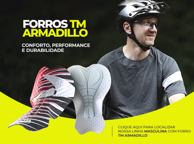 Linha de ciclismo masculina com forro TM Armadillo da TeoSport