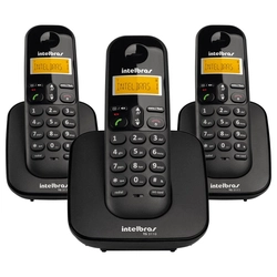Telefone Sem Fio Intelbras Ts3113 Base e 2 Ramais Dect 6.0 Preto
