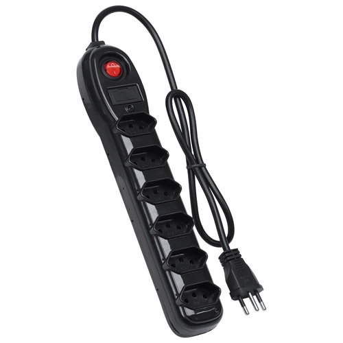 Filtro de Linha 6 Tomadas Pp 0,75mm Comprimento 80 Cm