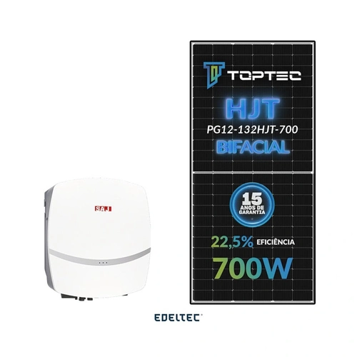 Gerador Edeltec Solar Saj 9,10 Kwp Mon. 220v Solo (6k/700w Bifacial)