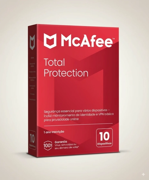 Total Protection Mcafee 10 Dispositivos 1 Ano Esd - Mtp0alnrx