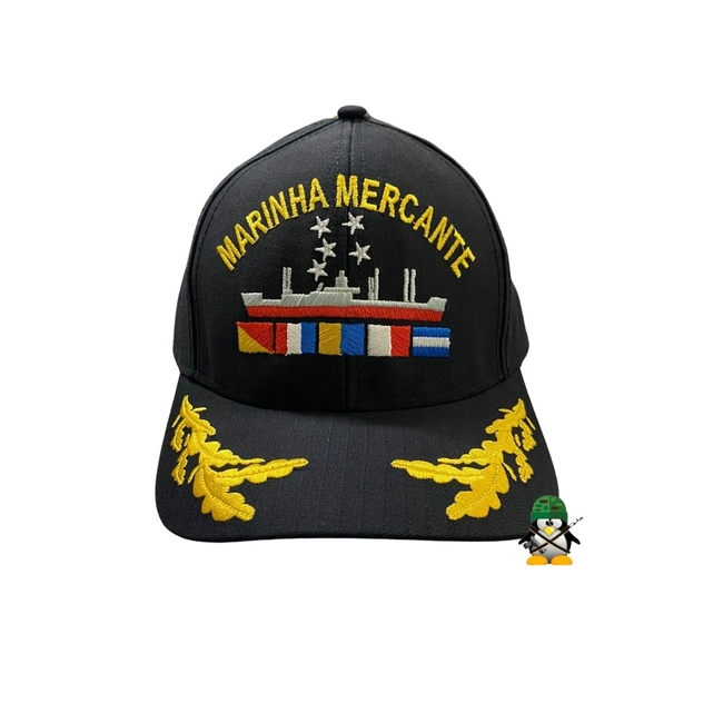 Boné Bordado Marinha Mercante (Aba Bordada)