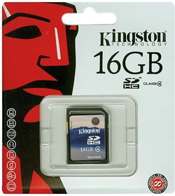 Cartão De Memória Sd 16Gb Classe 4 - kingston
