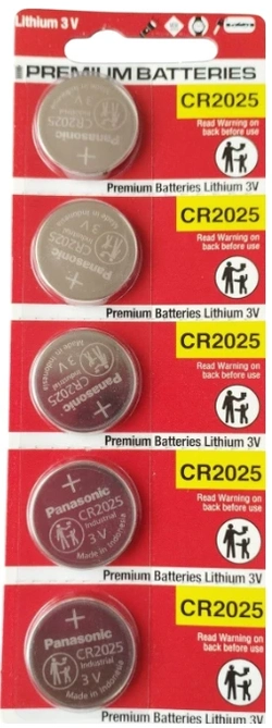 CR2025 Panasonic - 3V Lithium cartela c/5un.