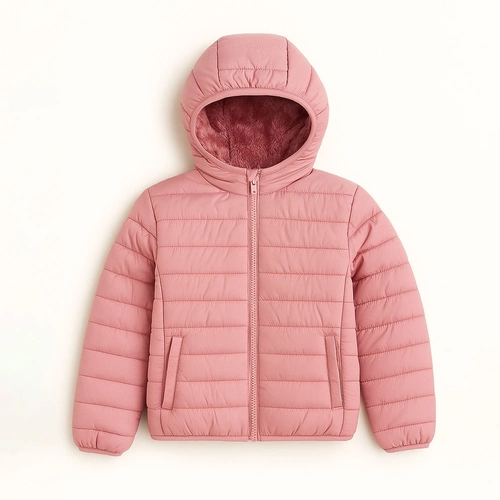 Jaqueta Puffer Peluciada com Capuz Grand Bazar - Feminina