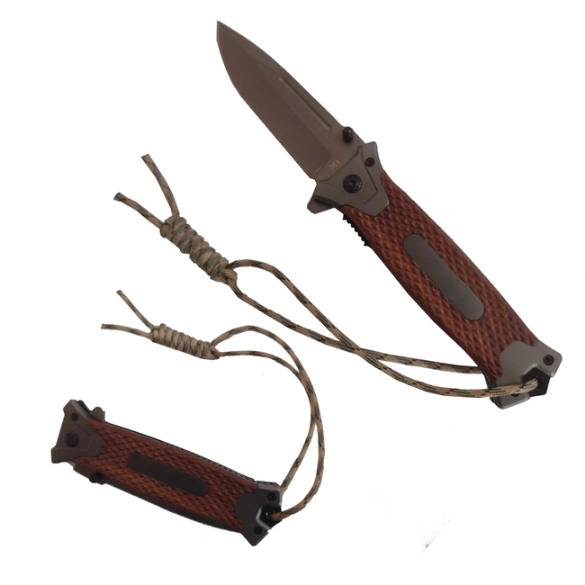 Canivete Tático Cordel Madeira   (MK-06-1093 ou 364)