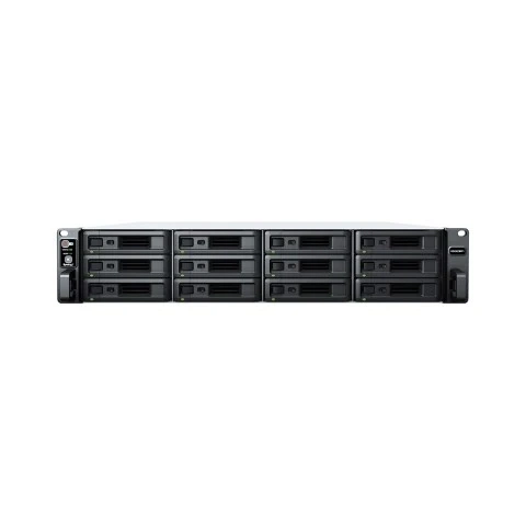 NAS Synology Rackstation 12 baias RS2423+ 3U (AMD Ryzen V1780B, 8GB DDR4, 2x 1GbE LAN, 1x 10GbE x8 slot, sem discos)