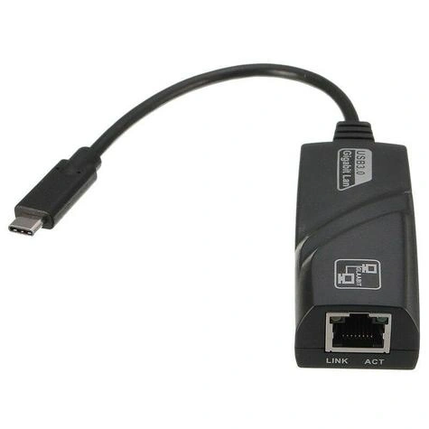 Cabo Adaptador Type-C, Para - RJ45, Lan, Gigabit, 10/100/1000Mbps, JC-TYC-R02