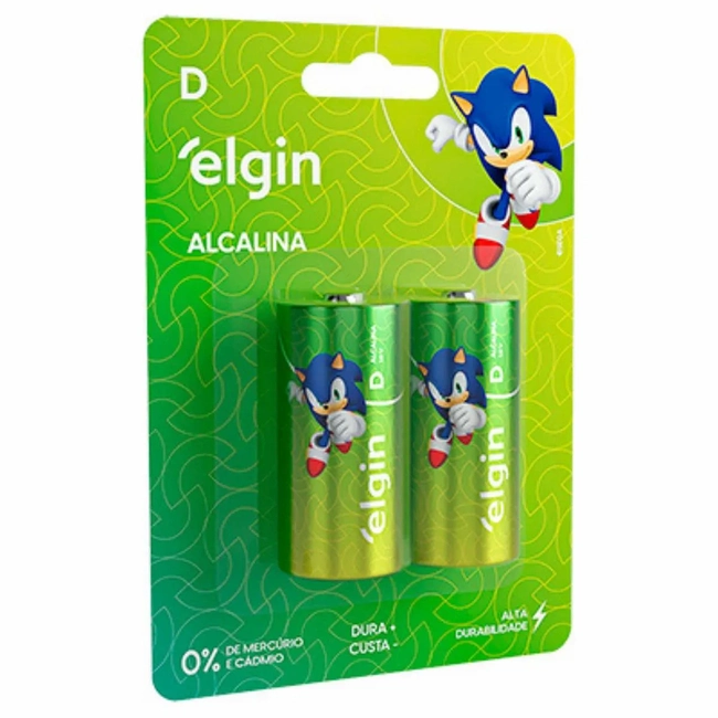 Pilha Lipo Alcalina Elgin Energy Tipo C (C/2)