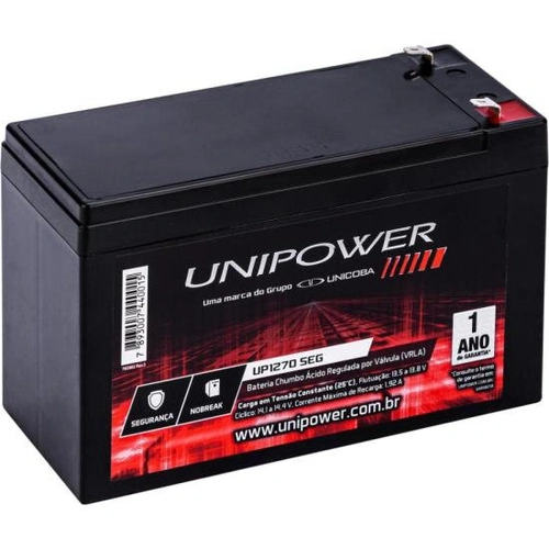 Bateria Estacionária Selada 12v 6,4ah Vrla Up1270seg Unipower