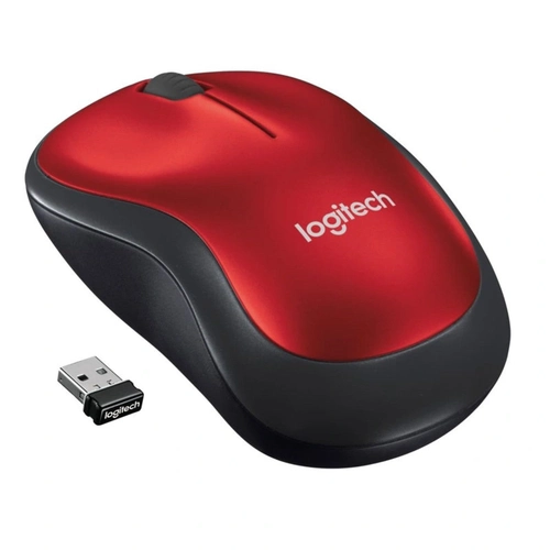 Mouse Logitech M185 Vermelho Sem Fio - 910-003635