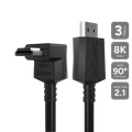 Cabo Hdmi 2.1 8K 3M Pcyes Conector 90° Vertical Preto - Ph21-3v-e - 284843