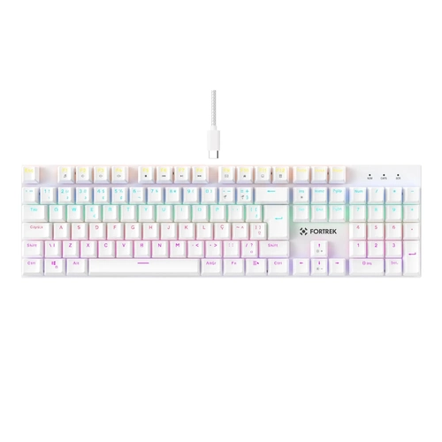 Teclado Gamer Mecânico Fortrek Switch Red Gravity 100 Branco- 84976