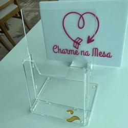 Porta Folderes P - Logo alto relevo inicial ou desenho