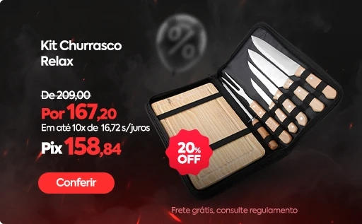 Kit Churrasco de 8 peças Relaxshop