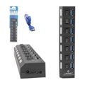 Hub USB Lehmox 7 Portas 3.0 Ley-199 Preto - HUB0047LM