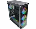 Gabinete Gamer K-mex Trooper Lateral Em Acrílico Com 3 Coolers LED RGB - Cga1b1rh001cbox