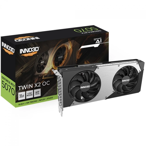 Placa de Vídeo 12GB RTX5070 INNO3D Twin X2 OC -N50702-12D7X-195064N