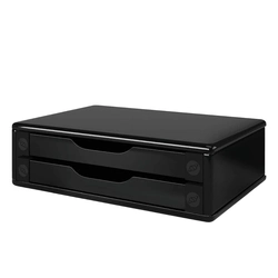 Suporte Para Monitor 2 Gavetas MDF Preto Souza